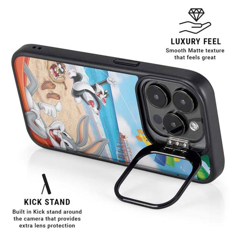 Looney Tunes Beach iPhone 14 Pro Kickstand Case